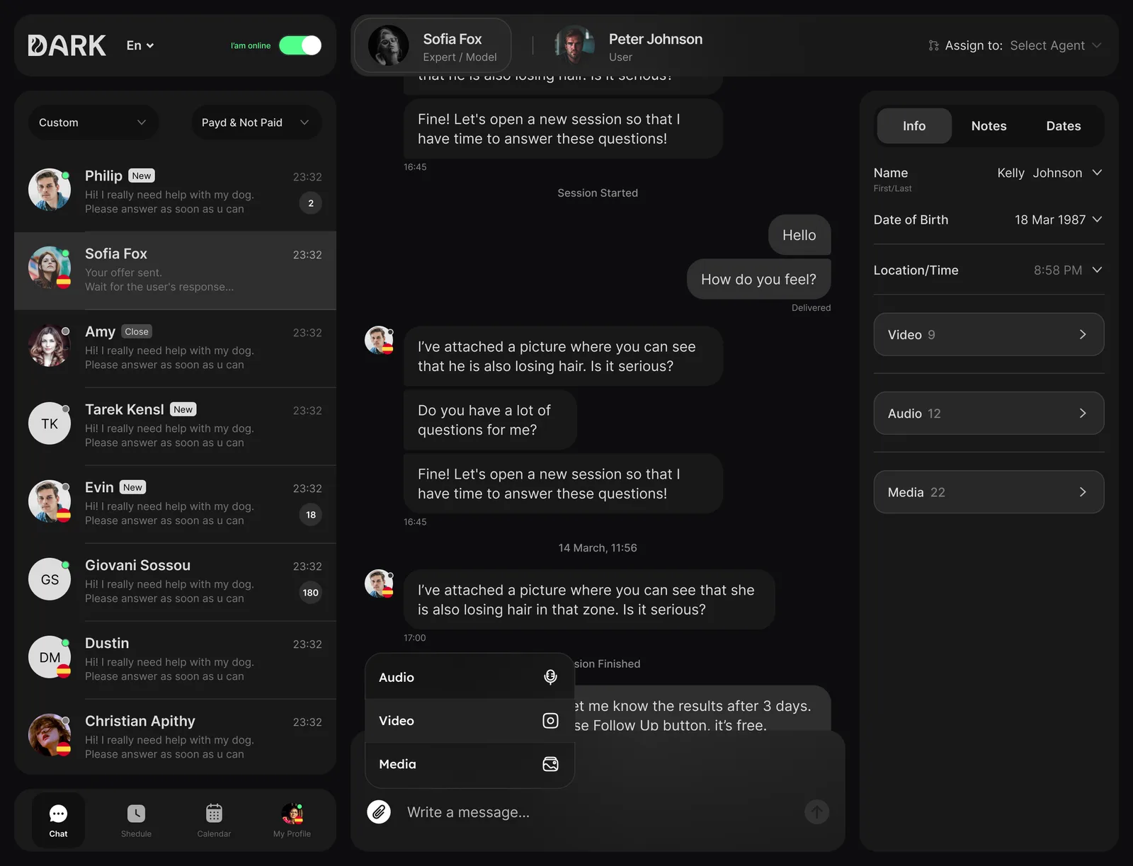 Dark — interface still 2