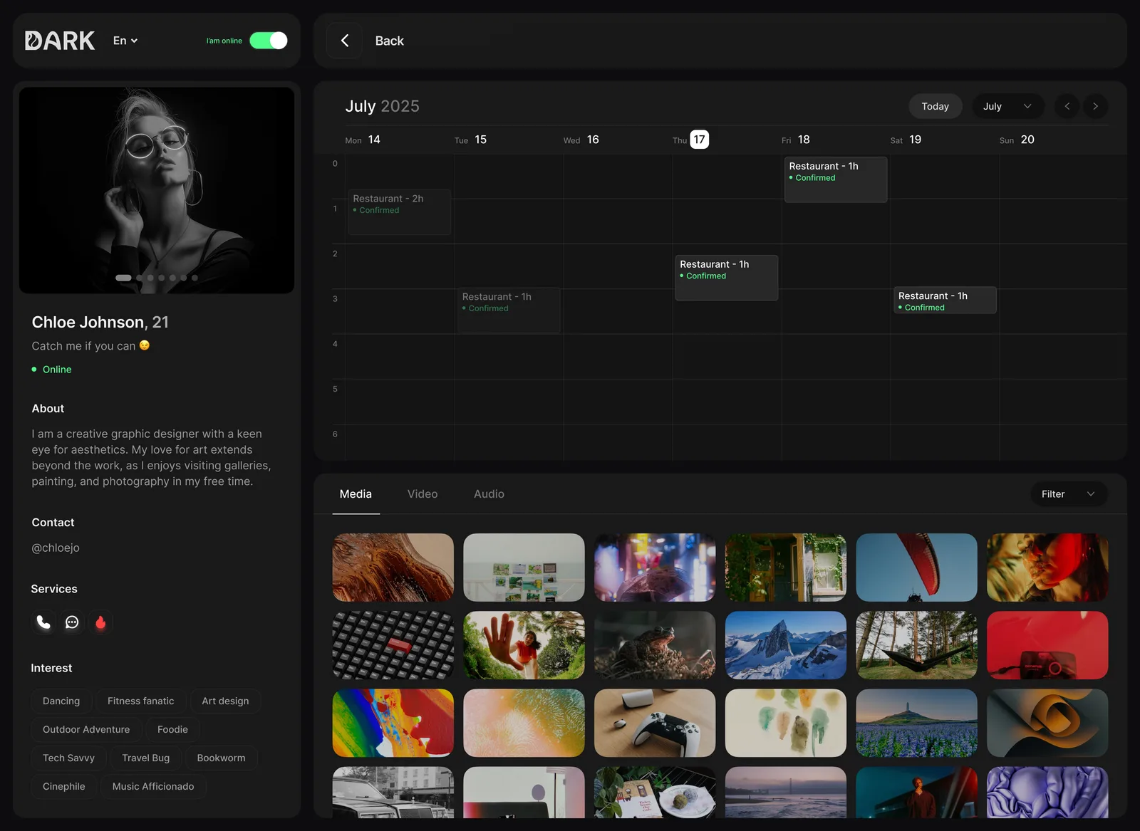 Dark — interface still 3