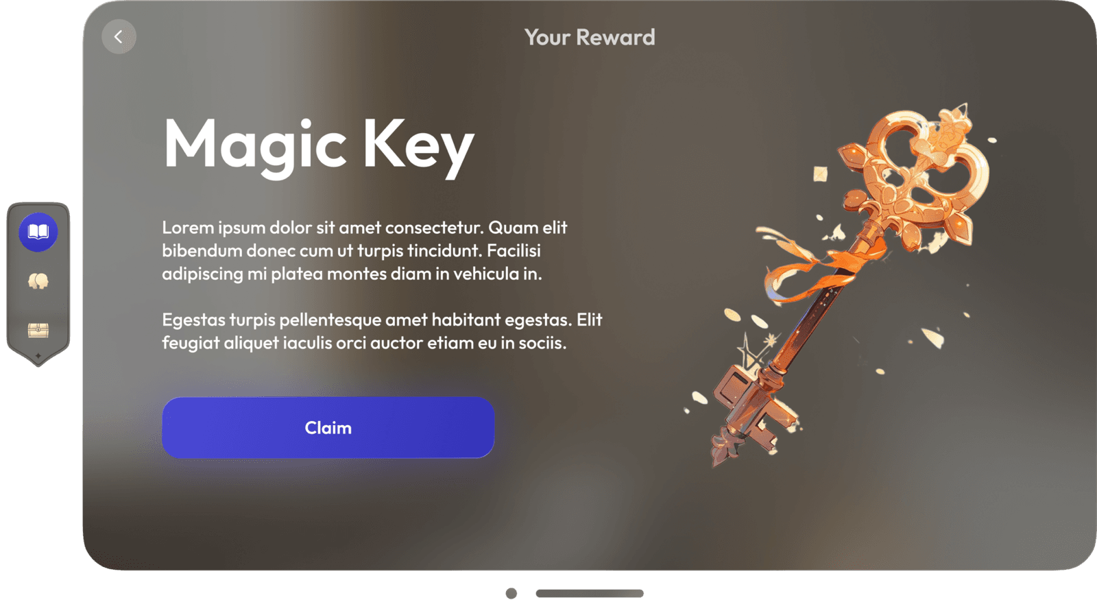 Key features overview screen
